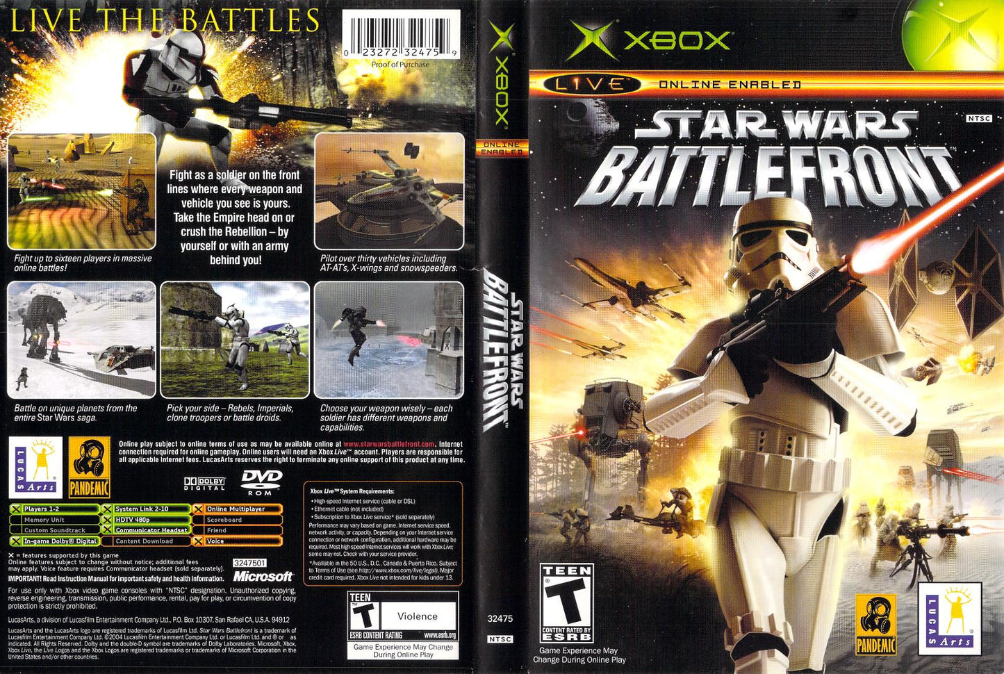 Star Wars Battlefront - Xbox - Used