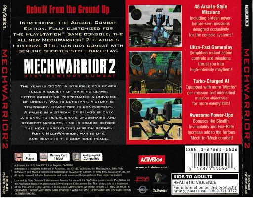 Mechwarrior 2 - PS1 Game - Used