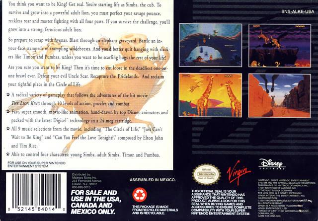 The Lion King - SNES - Used