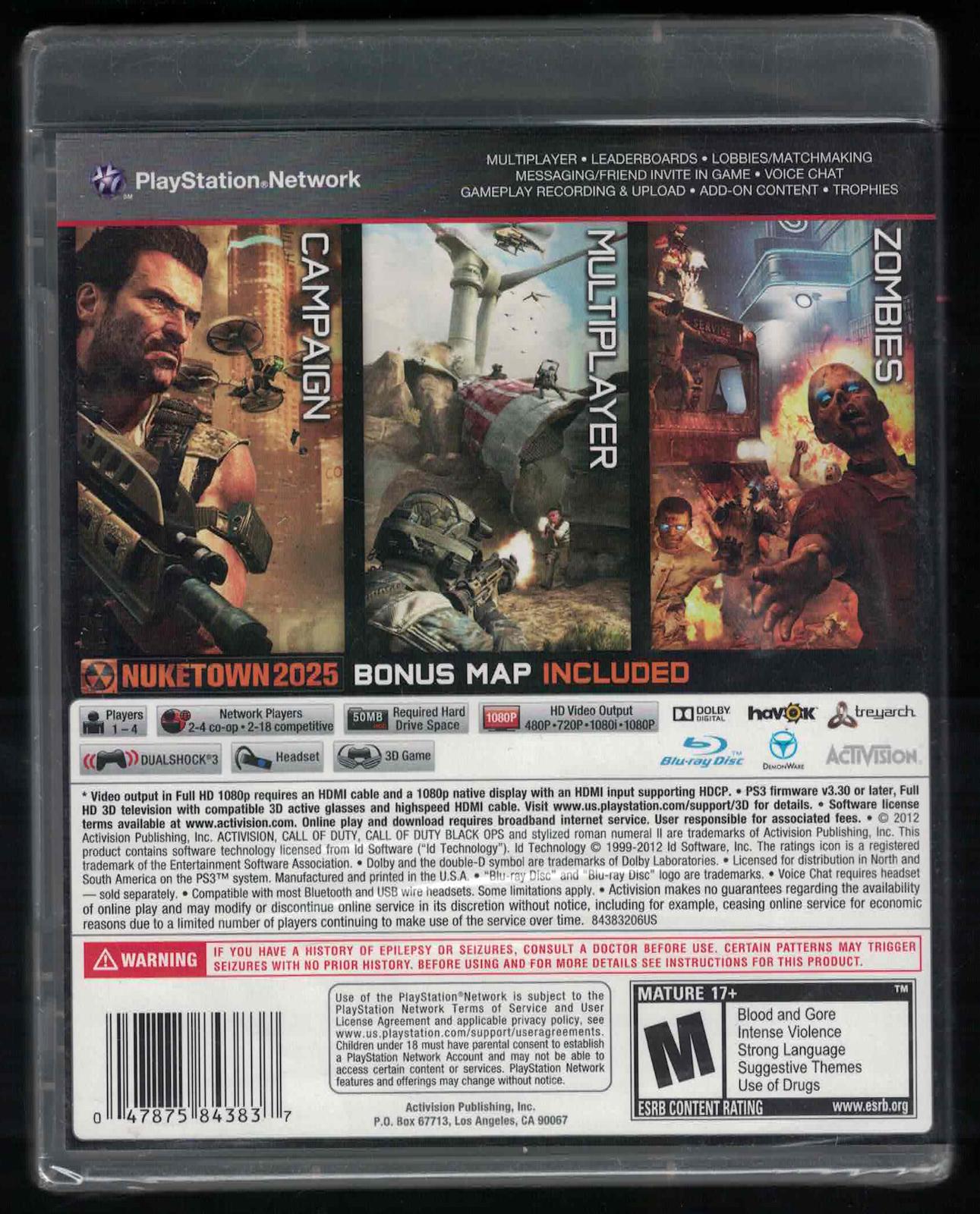 Call of Duty Black Ops II - PS3 Game - Used