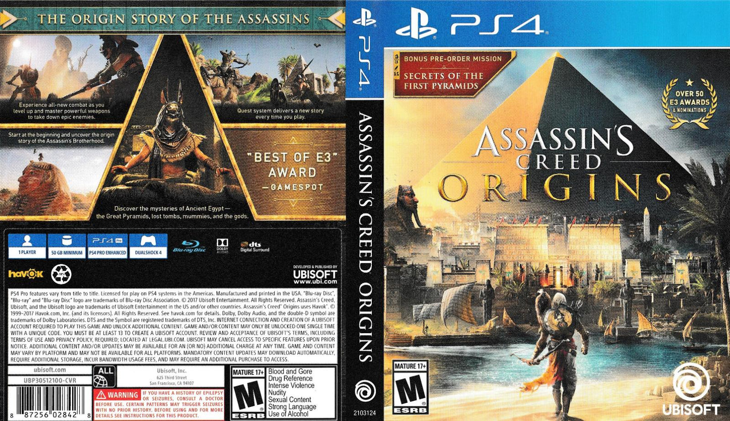 Assassin's Creed: Origins - PS4 Game - Used