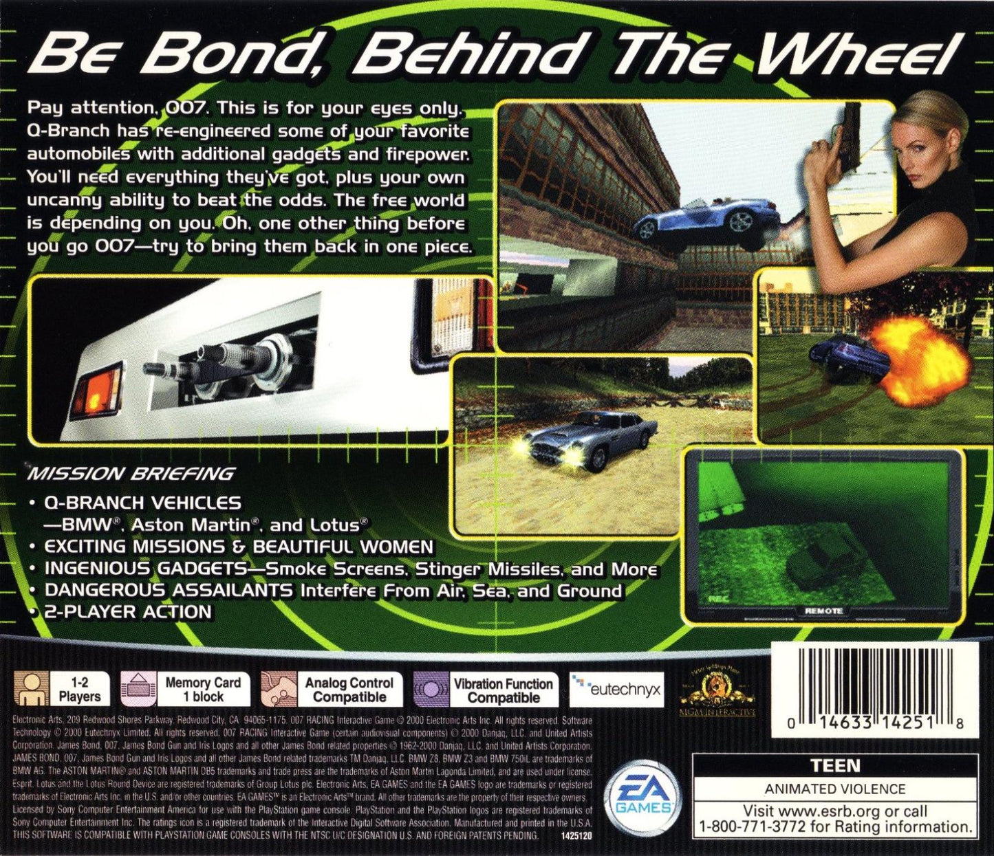 007 Racing - PS1 Game - Used