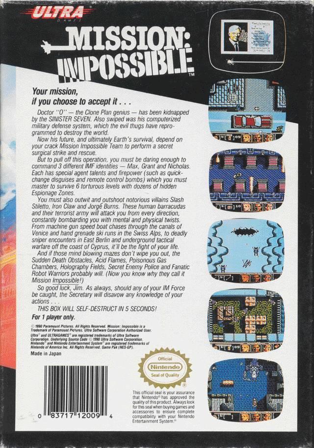 Mission Impossible - NES - Used