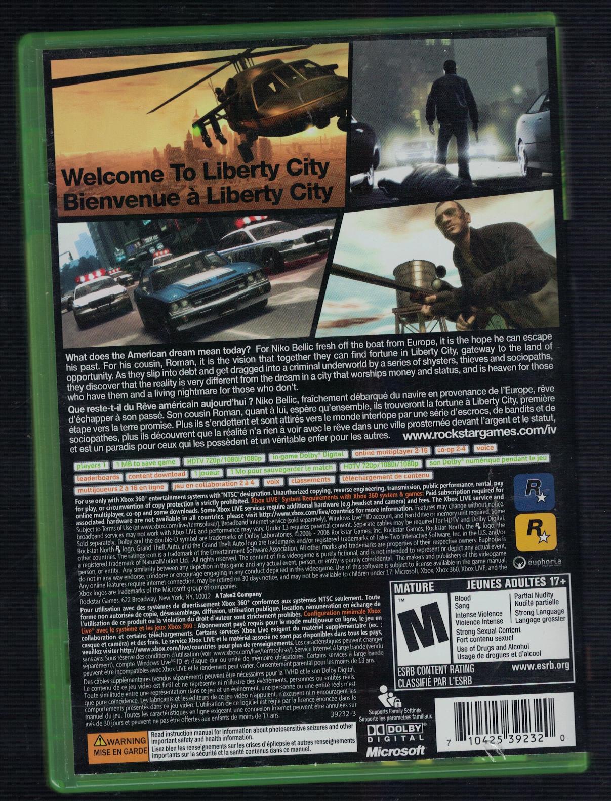 Grand Theft Auto IV - Xb360 - Used