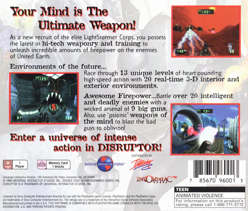 Disruptor - PS1 Game - Used