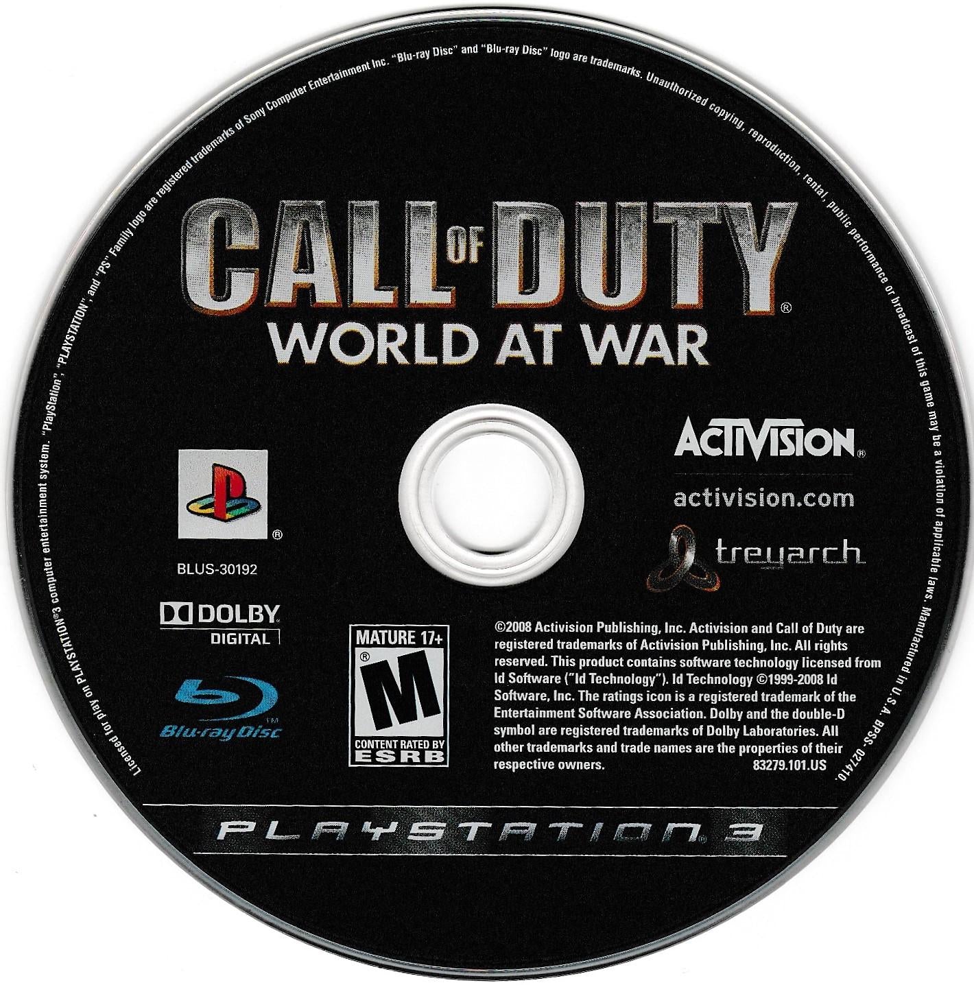 Call of Duty World at War - PS3 Game - Used