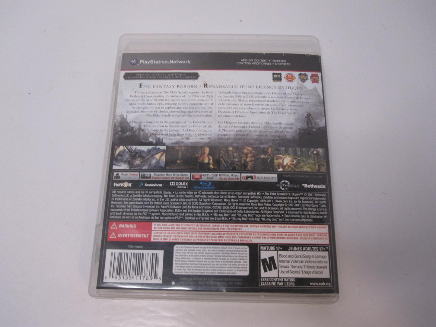 Elder Scrolls V: Skyrim - PS3 Game - Used