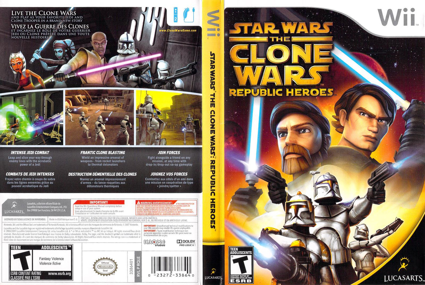 Star Wars Clone Wars: Republic Heroes - Wii - Used