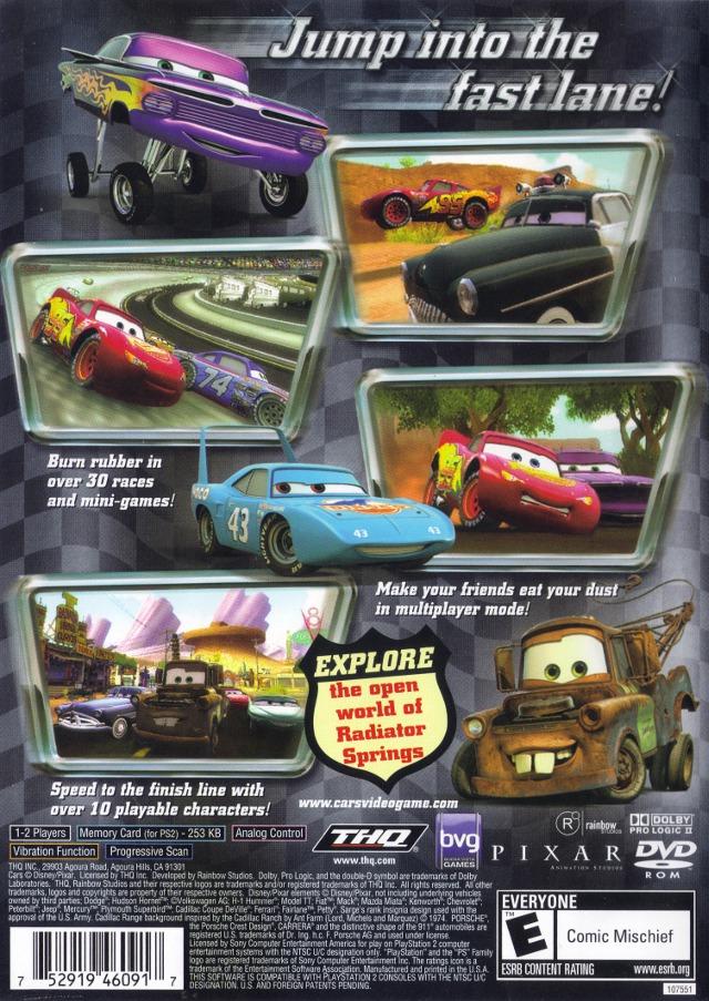 Cars - PS2 Game - Used