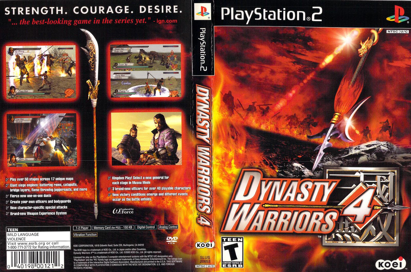 Dynasty Warriors 4 - PS2 Game - Used
