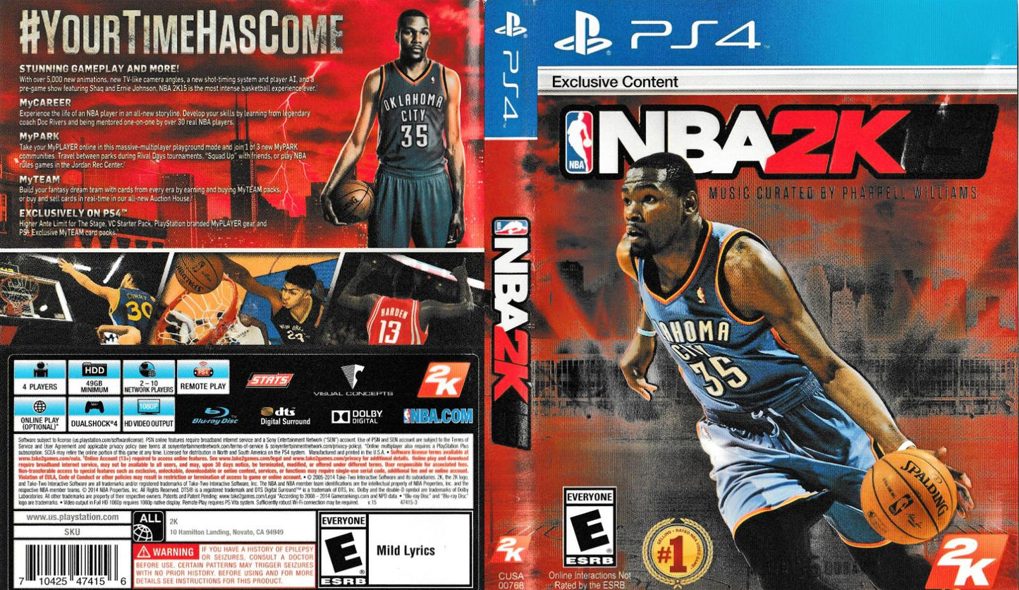 NBA 2K15 - PS4 Game - Used