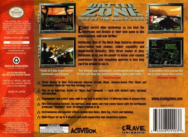 Battlezone: Rise of the Black Dogs - N64 - Used