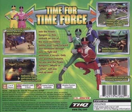 Power Rangers Time Force - PS1 Game - Used