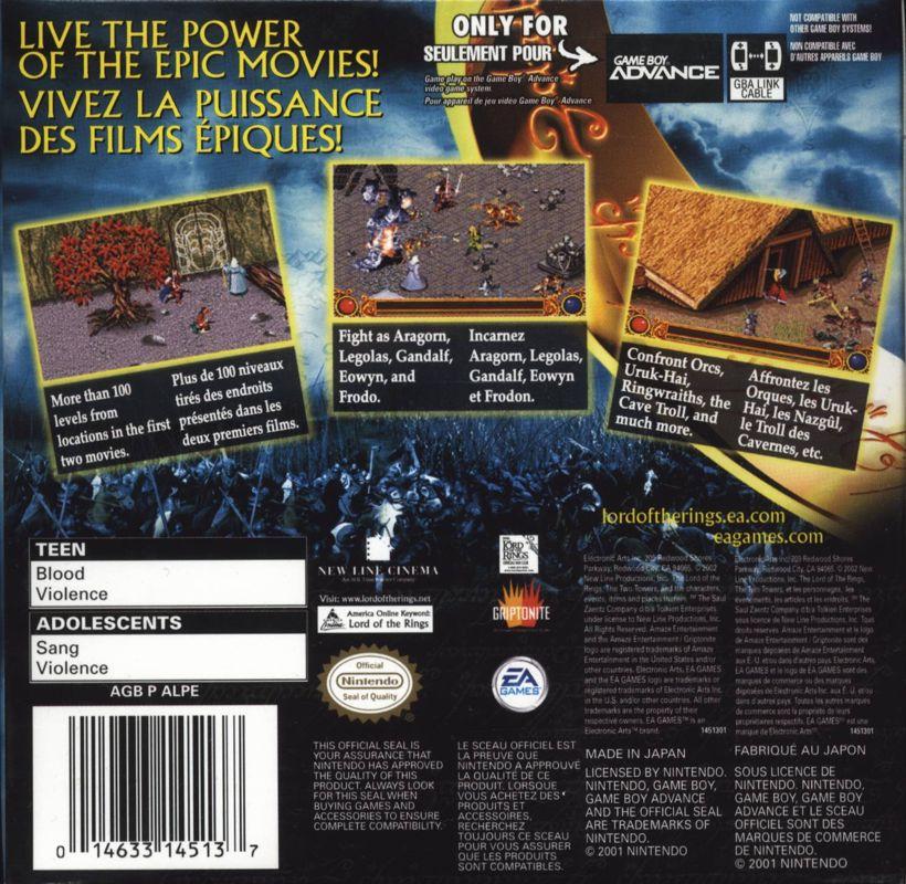 Lord of the Rings Two Towers - GBA - Used