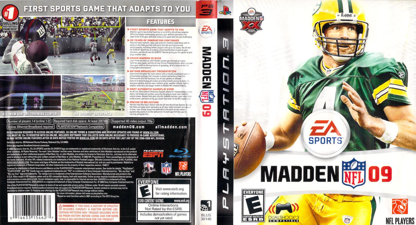 Madden 2009 - PS3 Game - Used