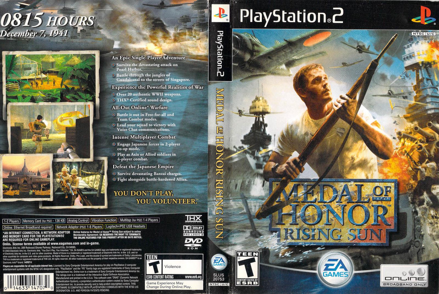 Medal of Honor Rising Sun - PS2 Game - Used