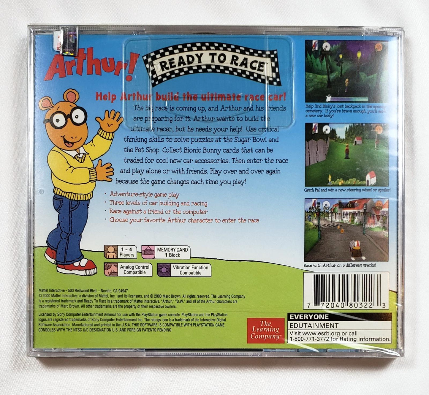 Arthur Ready to Race - PS1 Game - Used