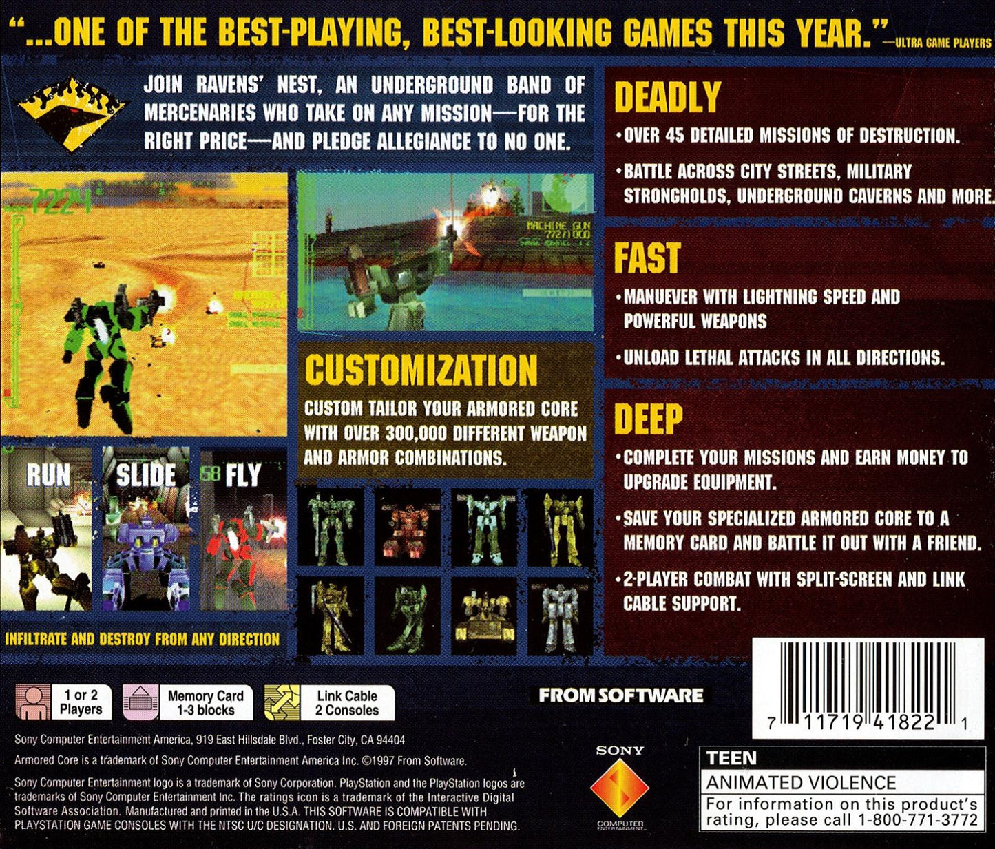 Armored Core - PS1 Game - Used