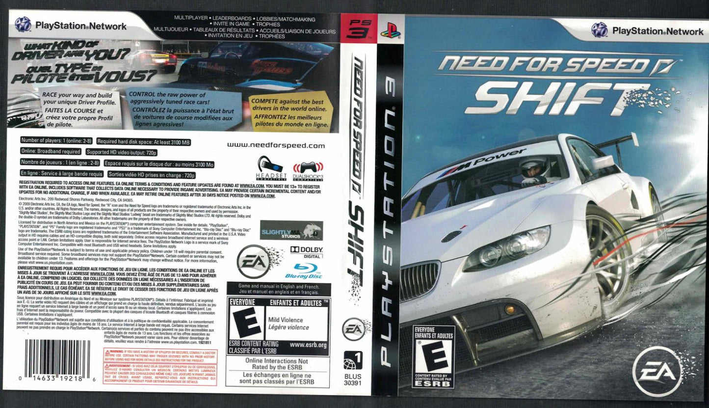 Need for Speed Shift - PS3 Game - Used