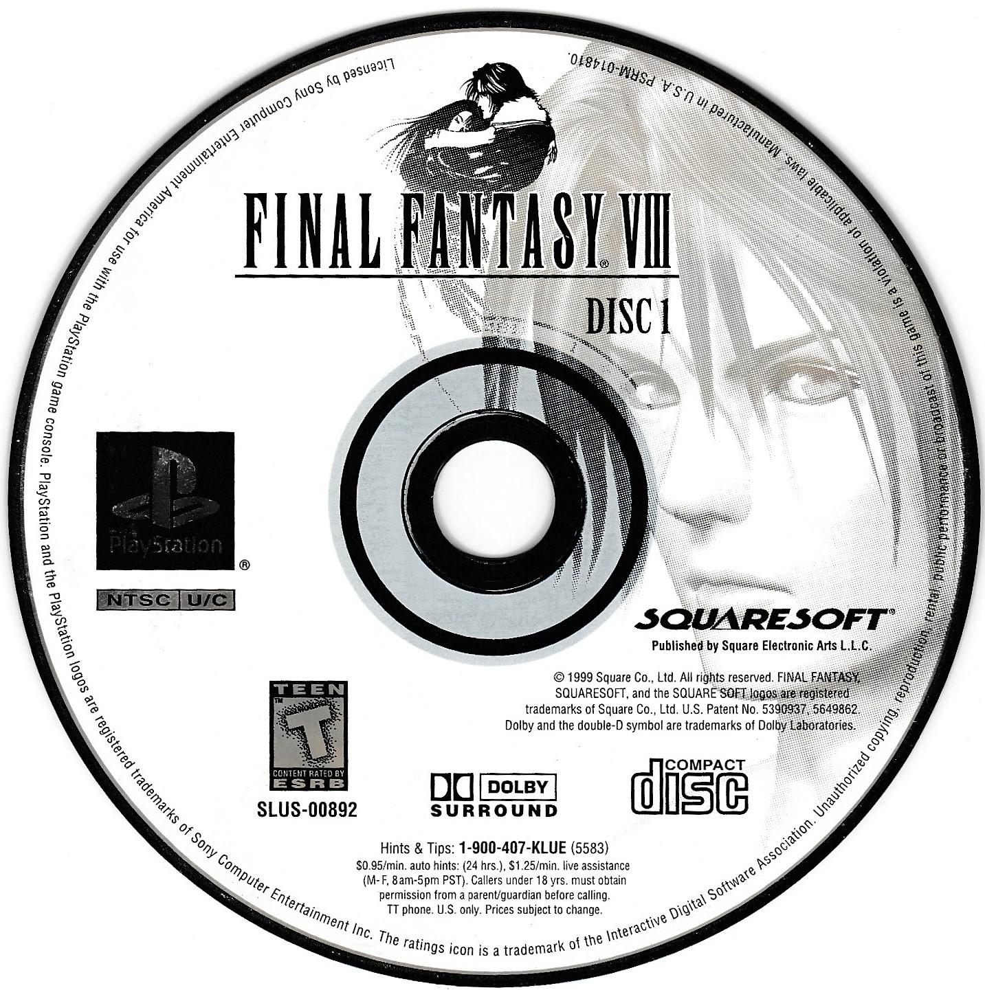 Final Fantasy VIII - PS1 Game - Used