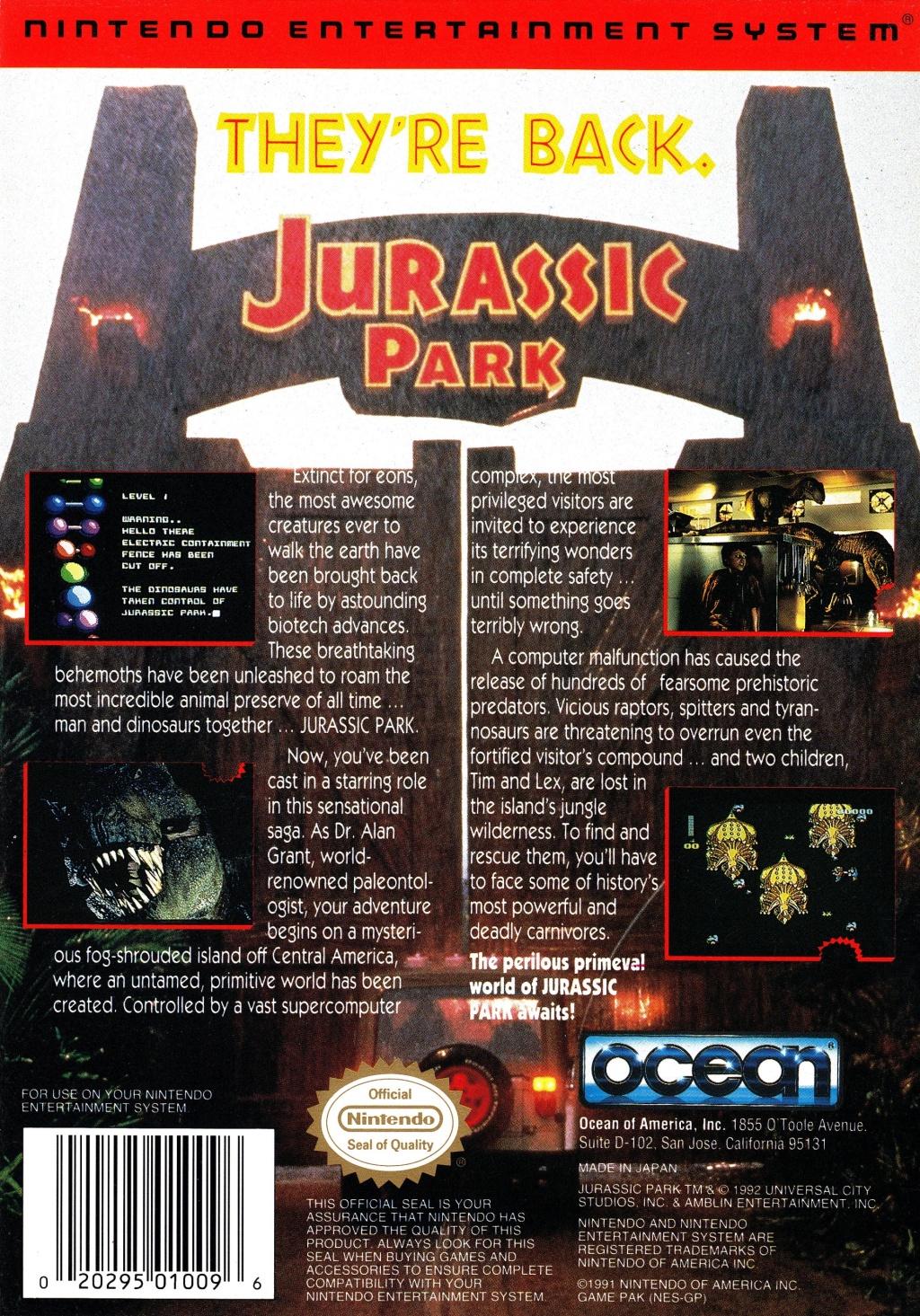 Jurassic Park - NES - Used