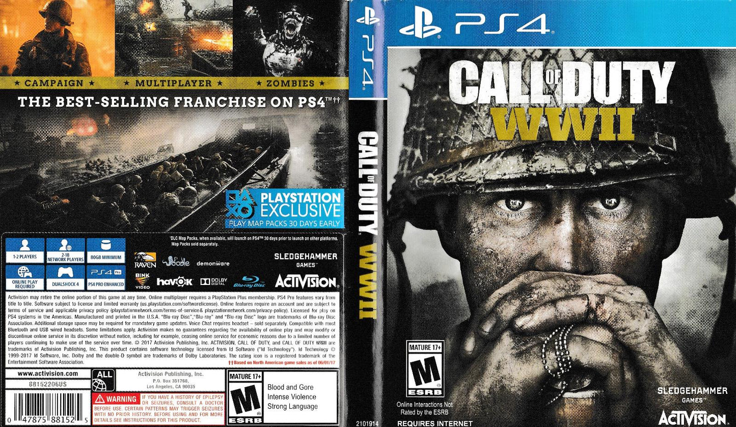 Call of Duty WWII - PS4 Game - Used