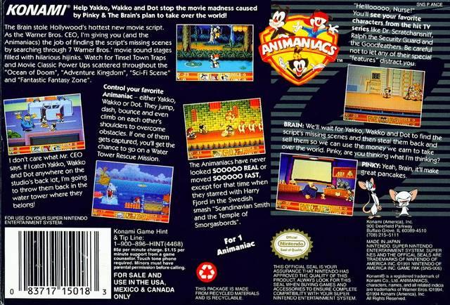 Animaniacs - SNES - Used