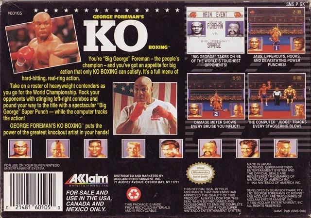 George Foreman's KO Boxing - SNES - Used