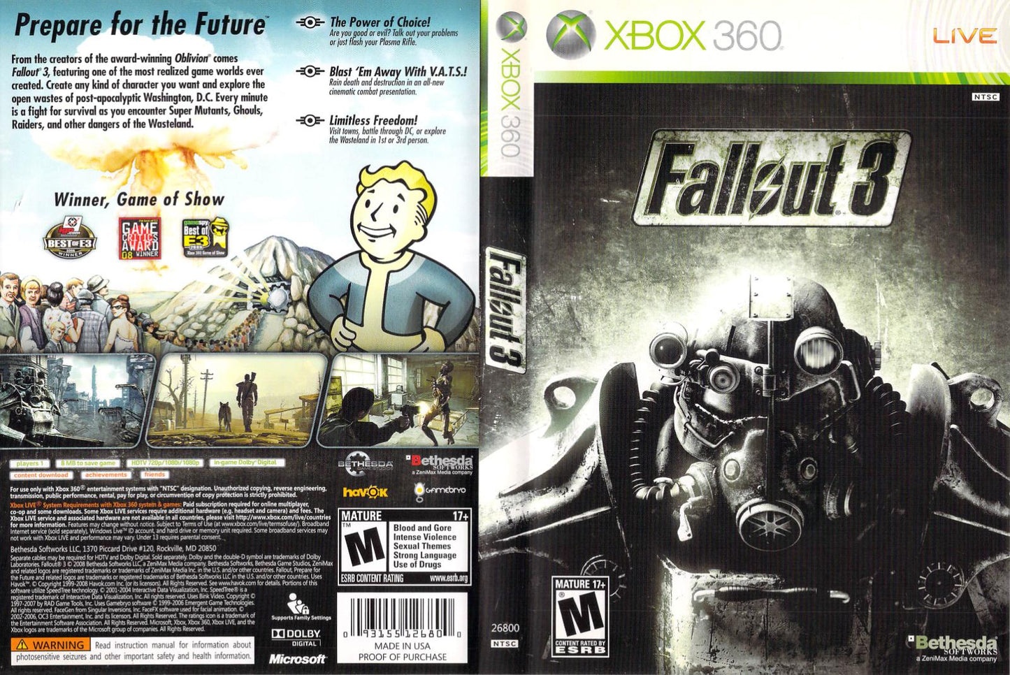 Fallout 3 - Xb360 - Used