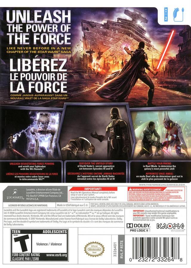 Star Wars The Force Unleashed - Wii - Used