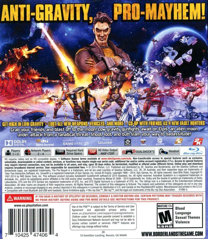 Borderlands The Pre-Sequel - PS3 Game - Used