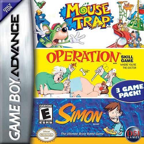 Mouse Trap / Operation / Simon - GBA - Used