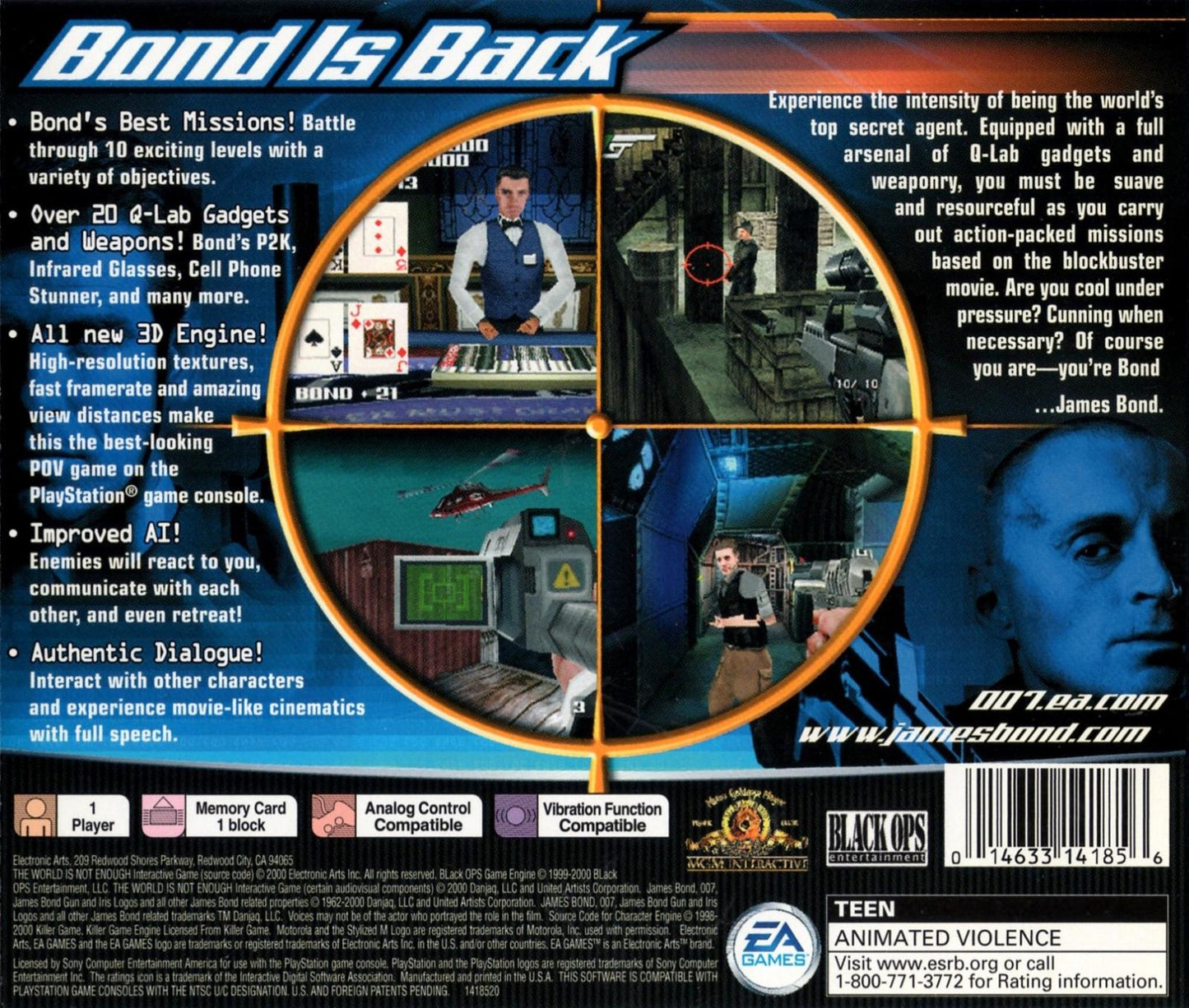 007 World is Not Enough - PS1 Game - Used