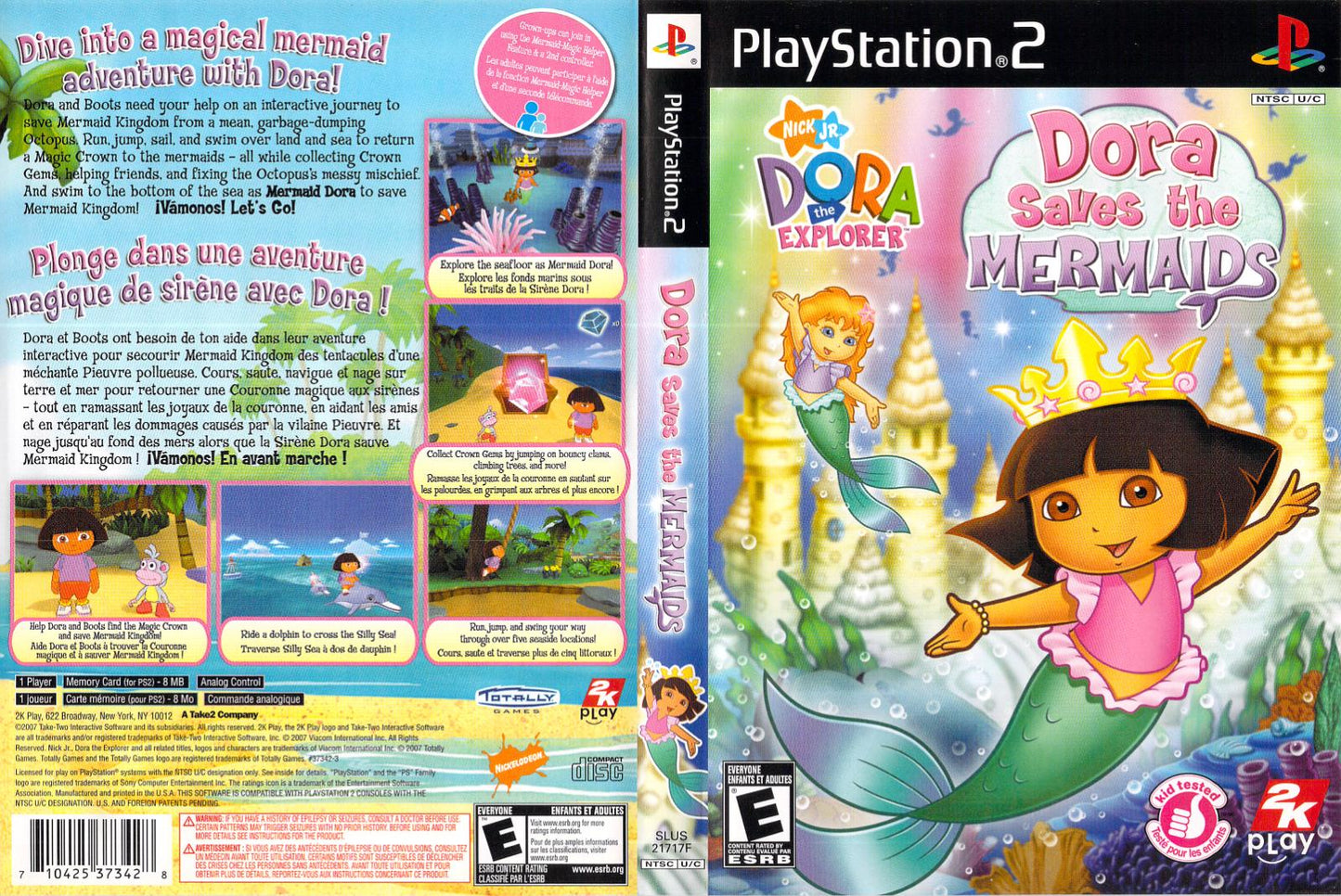Dora the Explorer Dora Saves the Mermaids - PS2 Game - Used