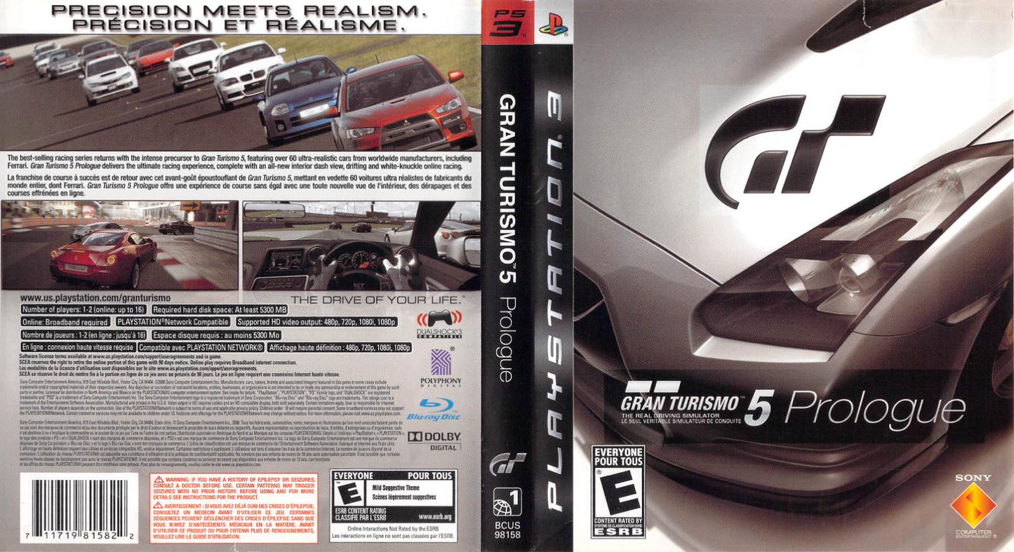 Gran Turismo 5 Prologue - PS3 Game - Used