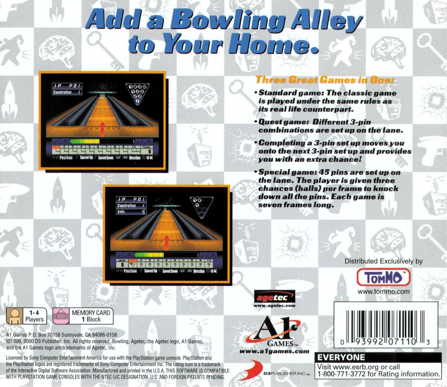 Bowling - PS1 Game - Used