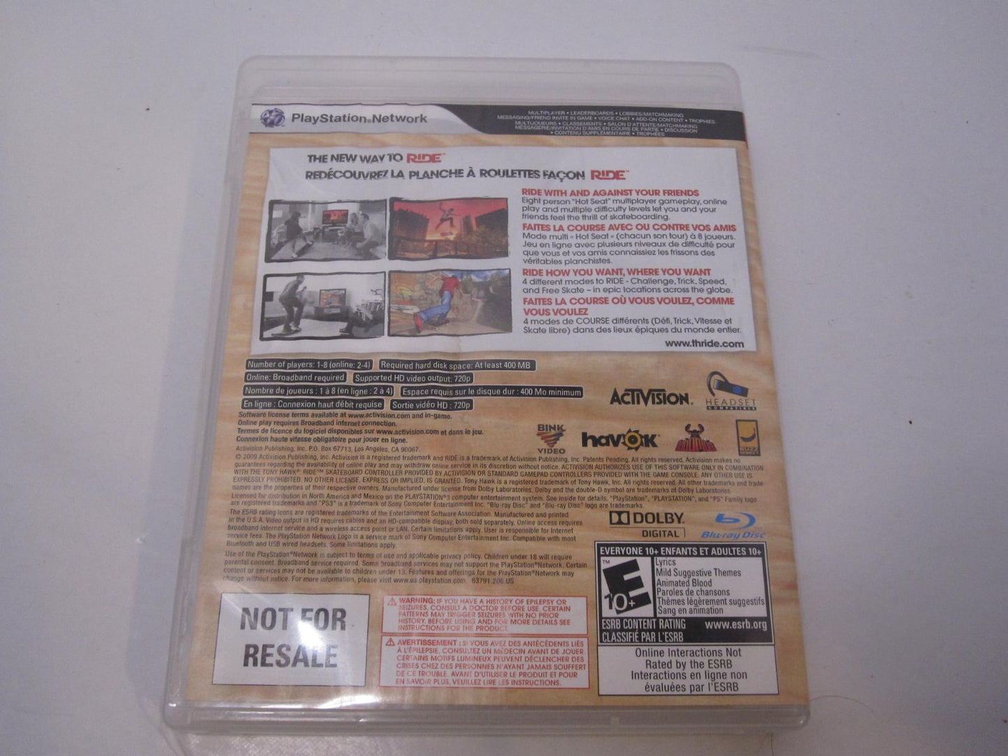 Tony Hawk: Ride - PS3 Game - Used