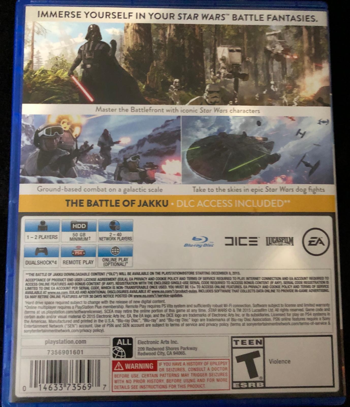 Star Wars Battlefront - PS4 Game - Used