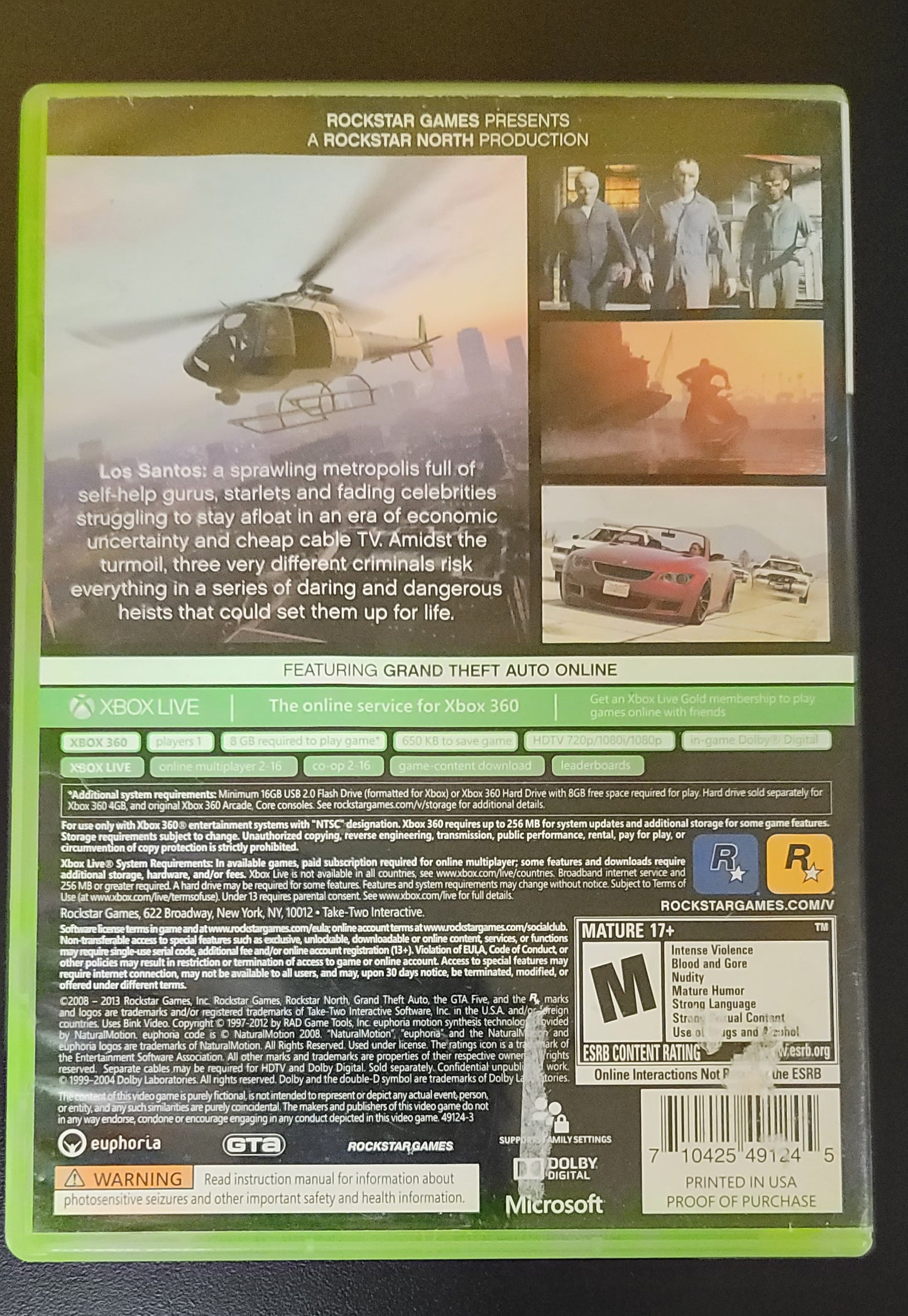 Grand Theft Auto V - Xb360 - Used