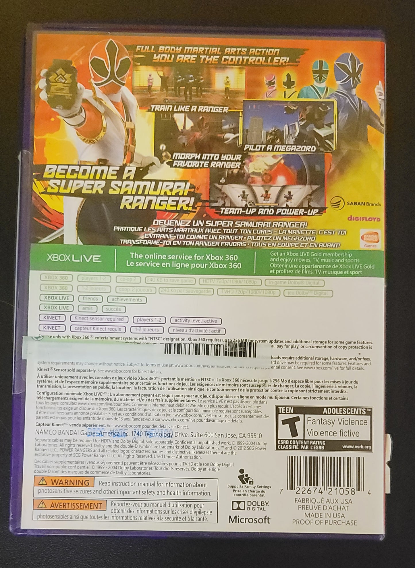 Power Rangers Super Samurai - Xb360 - Used