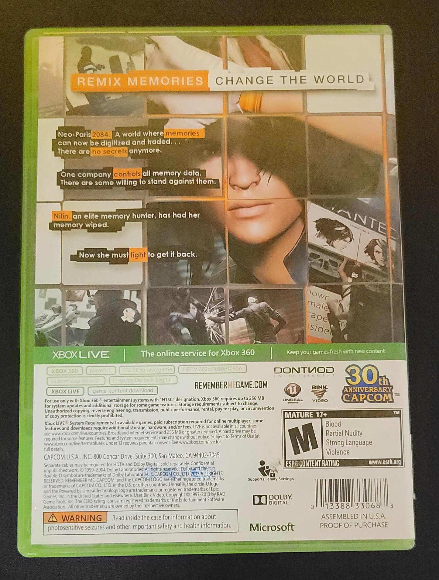 Remember Me - Xb360 - Used