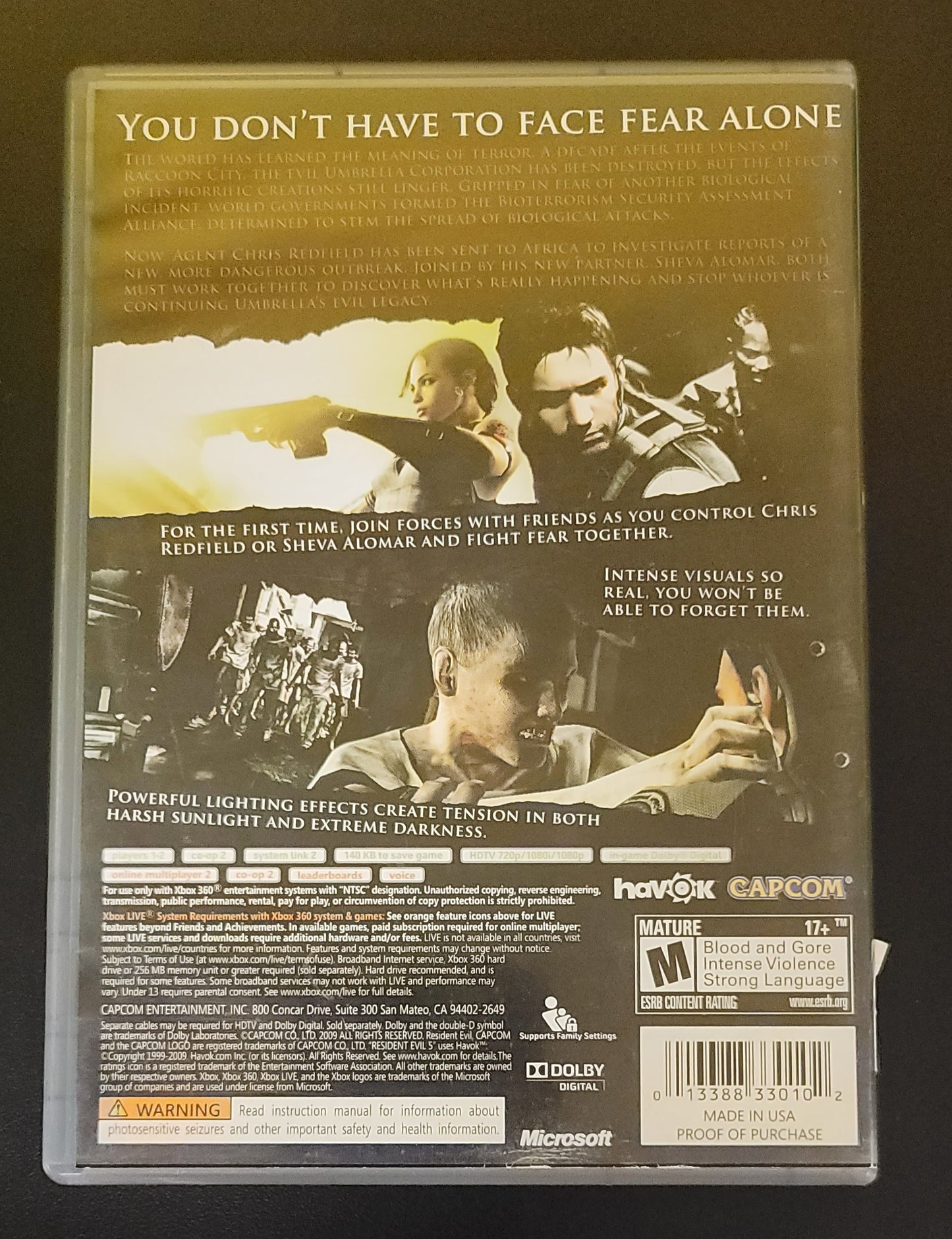 Resident Evil 5 - Xb360 - Used