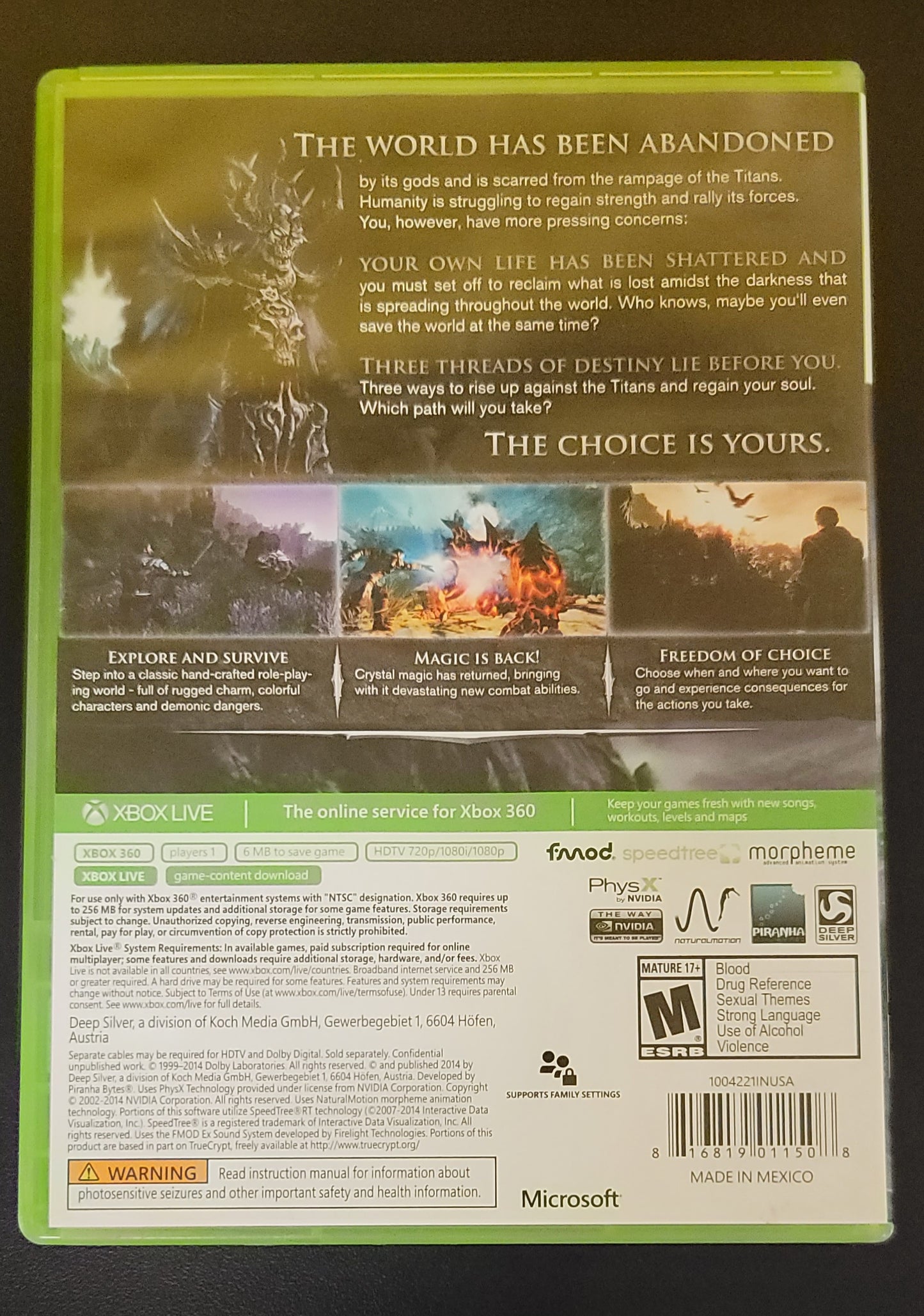 Risen 3 Titan Lords - Xb360 - Used
