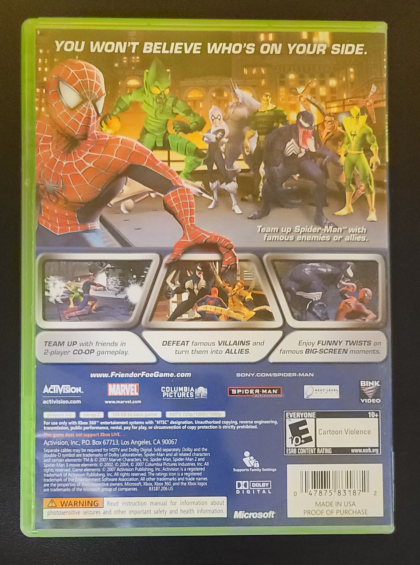 Spiderman Friend or Foe - Xb360 - Used