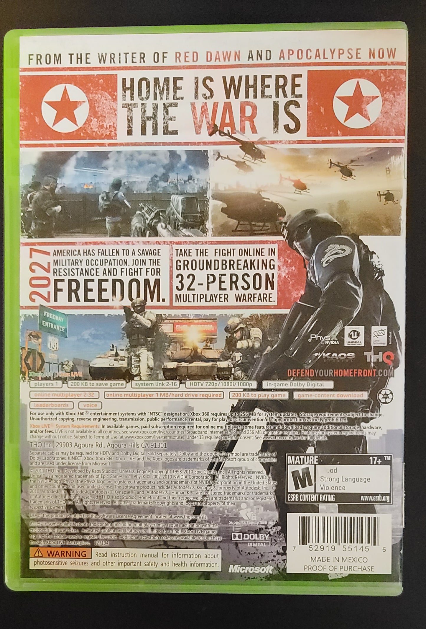 Homefront - Xb360 - Used