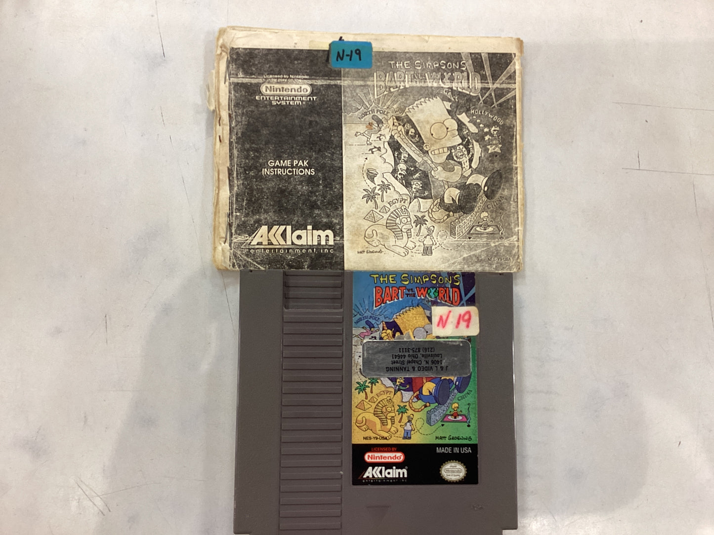The Simpsons; Bart vs. The World -NES- Used (Complete/ With Poster)