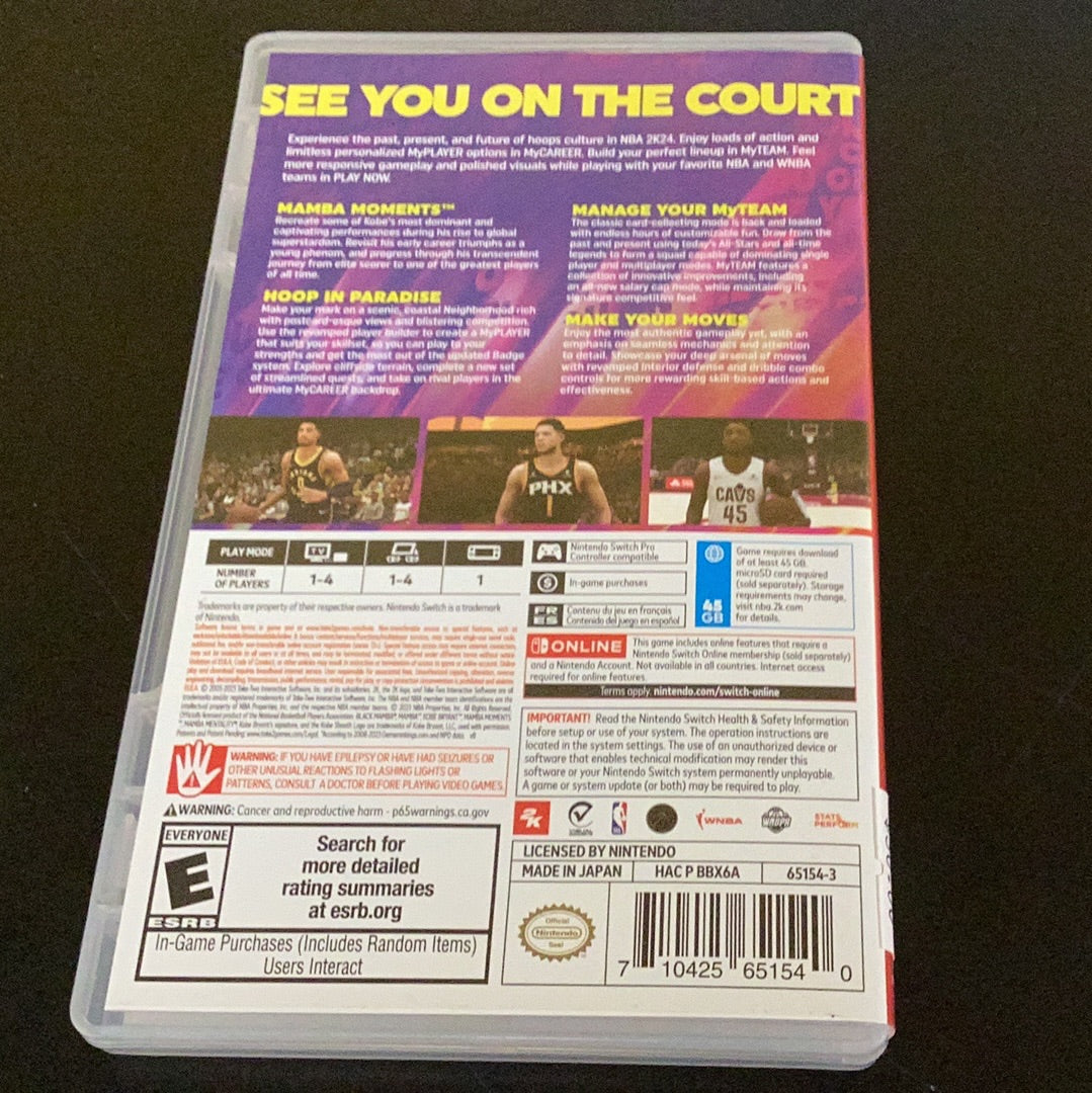 Nba 2k 24 Kobe Bryant Edition - Switch - Used
