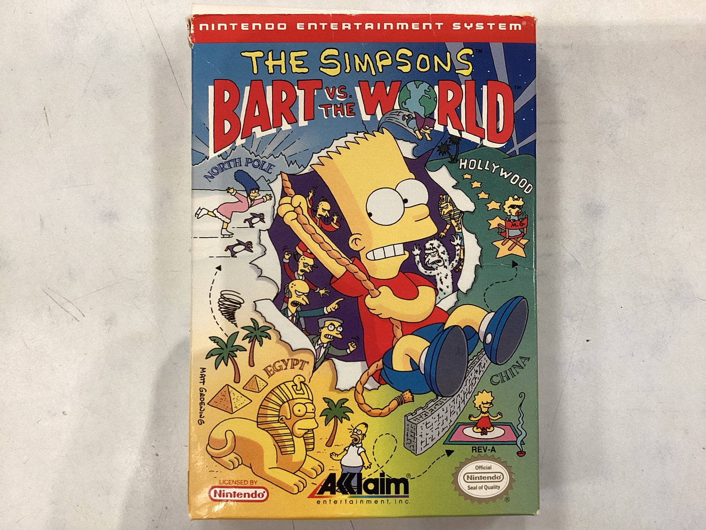 The Simpsons; Bart vs. The World -NES- Used (Complete/ With Poster)