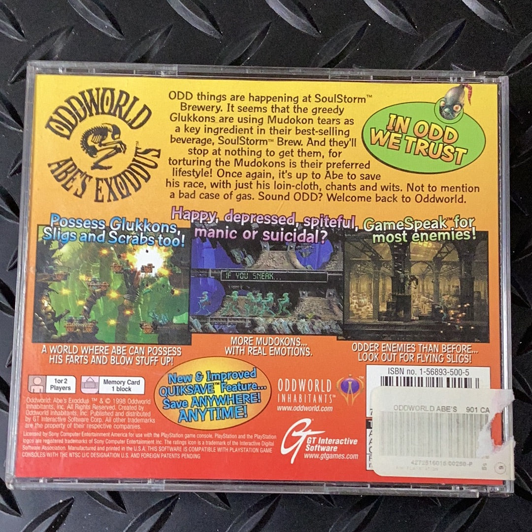 Oddworld Abe’s Exoddus - PS1 Game - Used