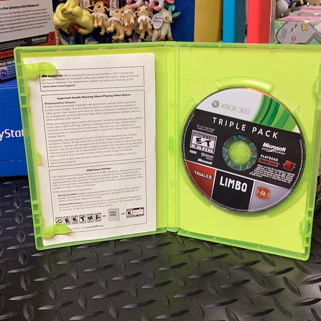 Trials HD / Limbo / Splosion man - Xb360 - Used